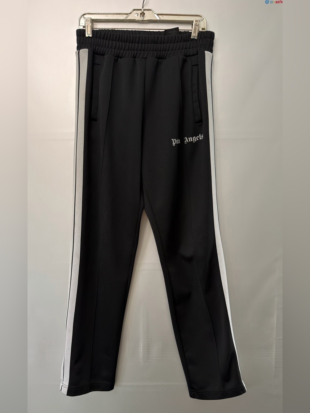Palm Angels Black Classic Track Pants with White Side Stripes Size M